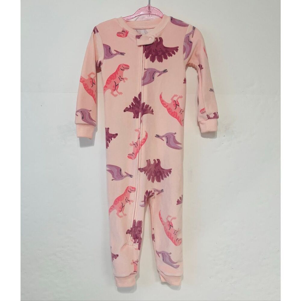 Carter’s Footed Pajamas Pink Dino Print Size 18 Months NWOT